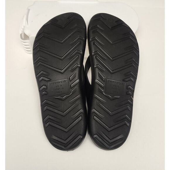 Totes Everywhere Women Black Flip Flops Sandal Slip On Rubber Size 8 - Picture 9 of 11